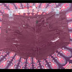 Burgundy shorts